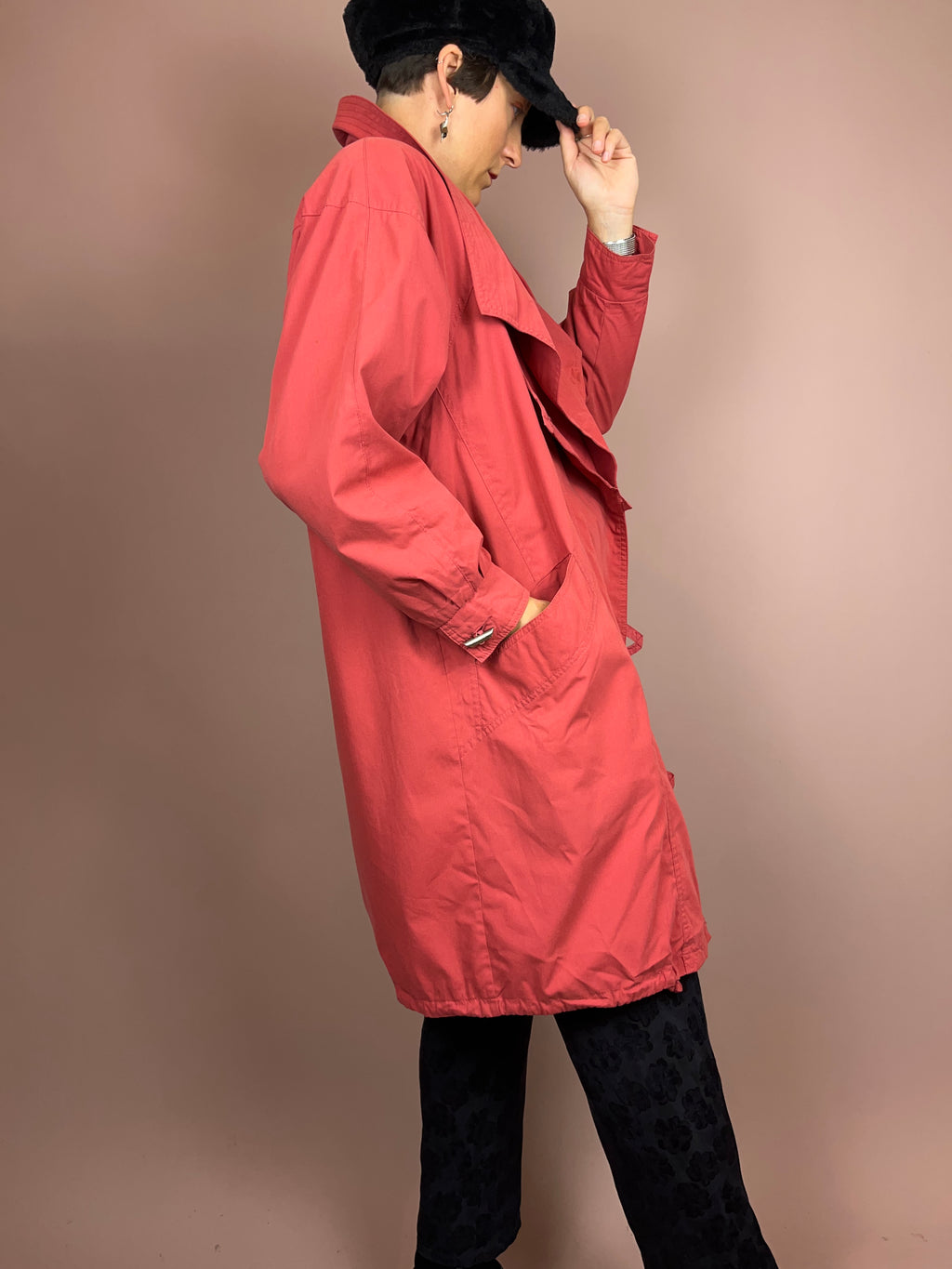 Trenchcoat Salmon Cotton Gr. 36/38