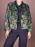 Blazer Jäckchen Glitzer Party Grün Gold Gr. 40