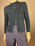 Jäckchen Party Schwarz Glitzer Rot Cardigan Gr. 36