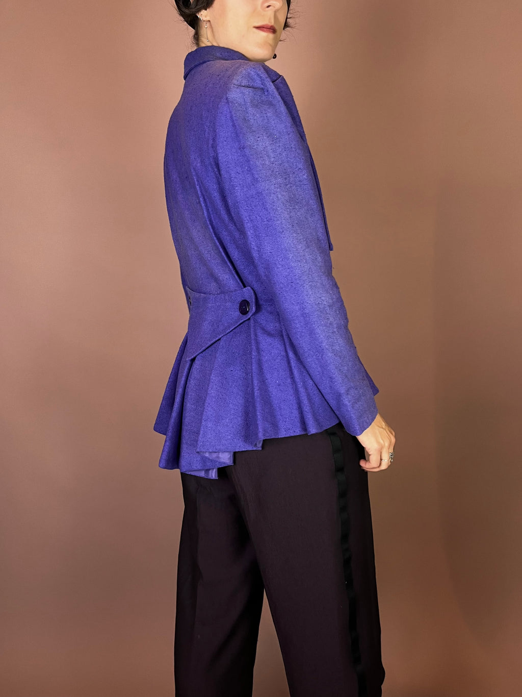 Extravaganter Blazer aus Wildseide Violet Gr. 38