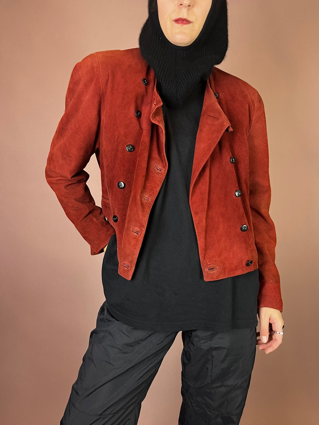 Balou Lederjacke Rostrot Wildleder Gr. 42