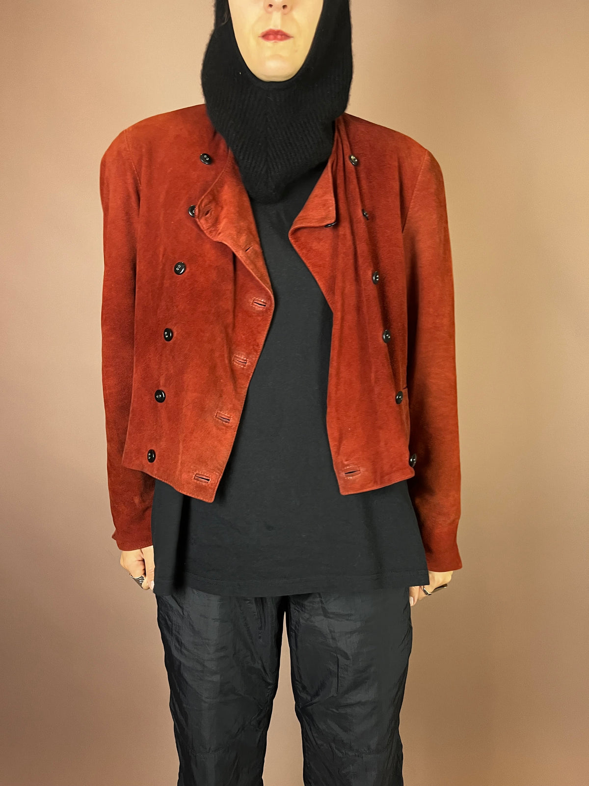 Balou Lederjacke Rostrot Wildleder Gr. 42