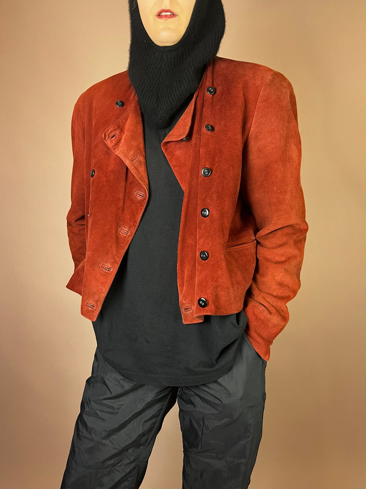 Balou Lederjacke Rostrot Wildleder Gr. 42