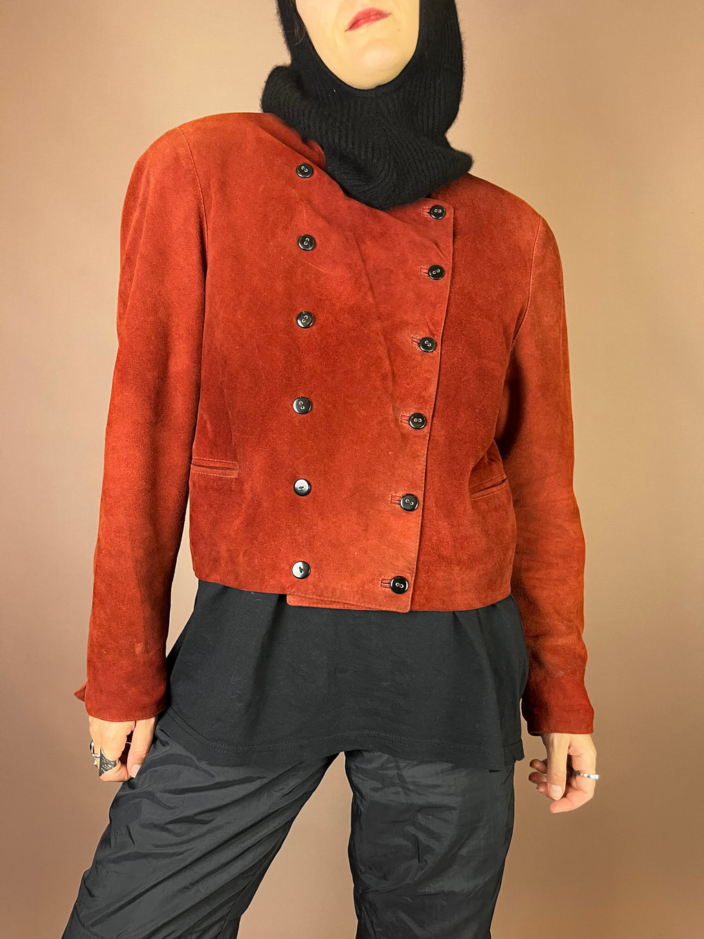 Balou Lederjacke Rostrot Wildleder Gr. 42