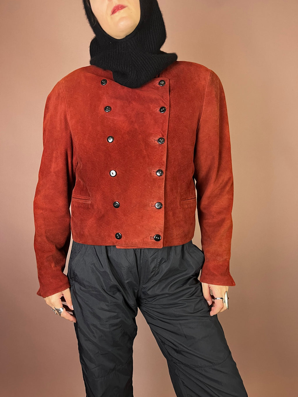 Balou Lederjacke Rostrot Wildleder Gr. 42