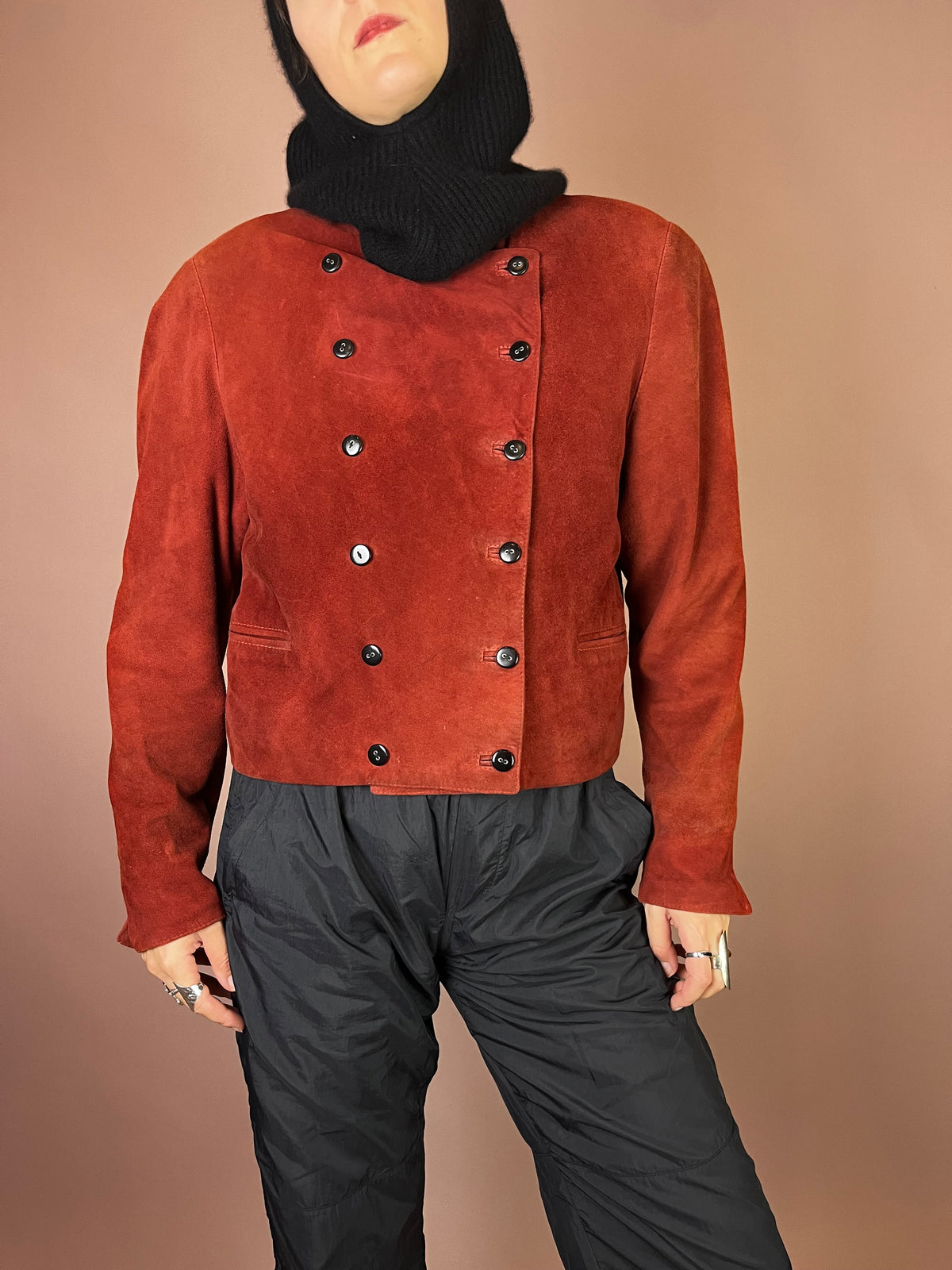 Balou Lederjacke Rostrot Wildleder Gr. 42