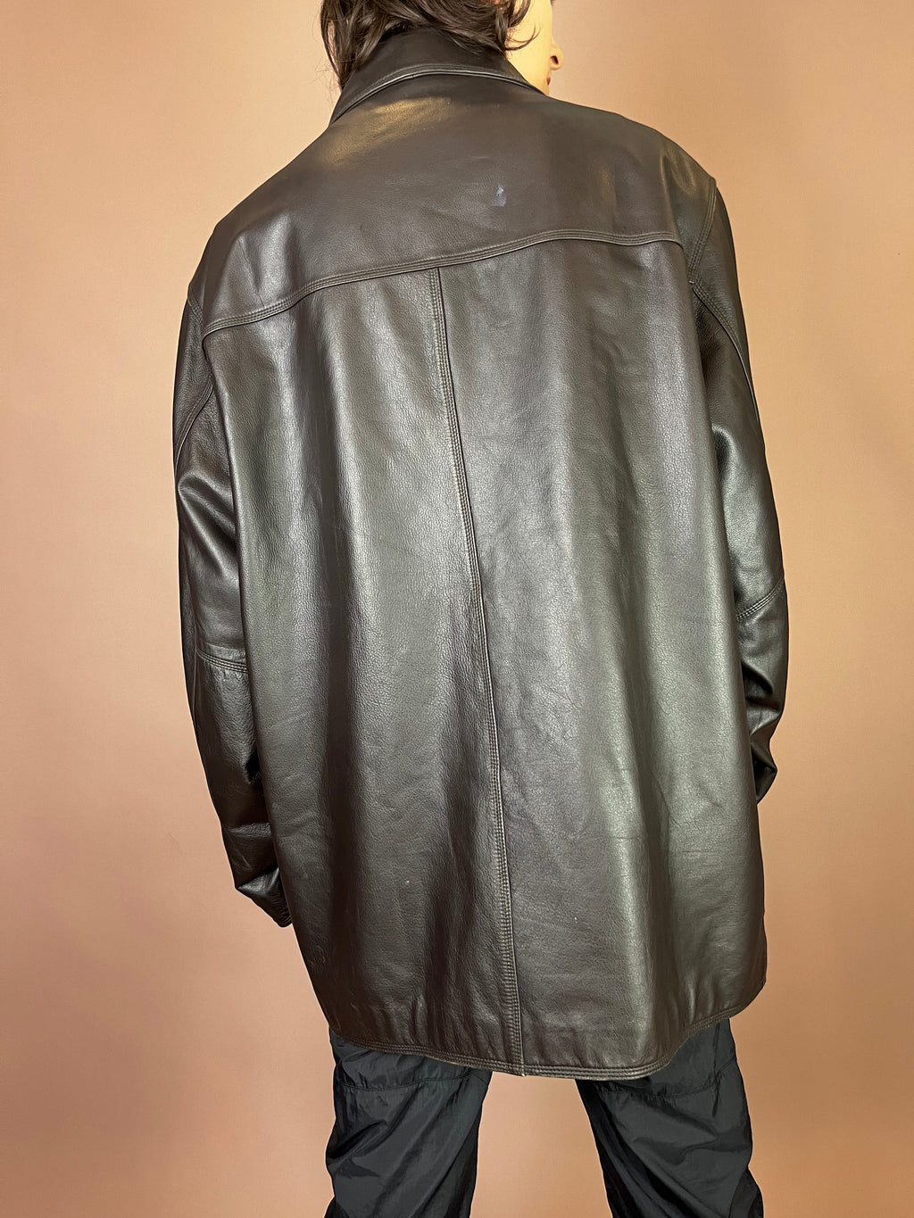 Lederjacke Dunkelbraun Glattleder  Gr. XL
