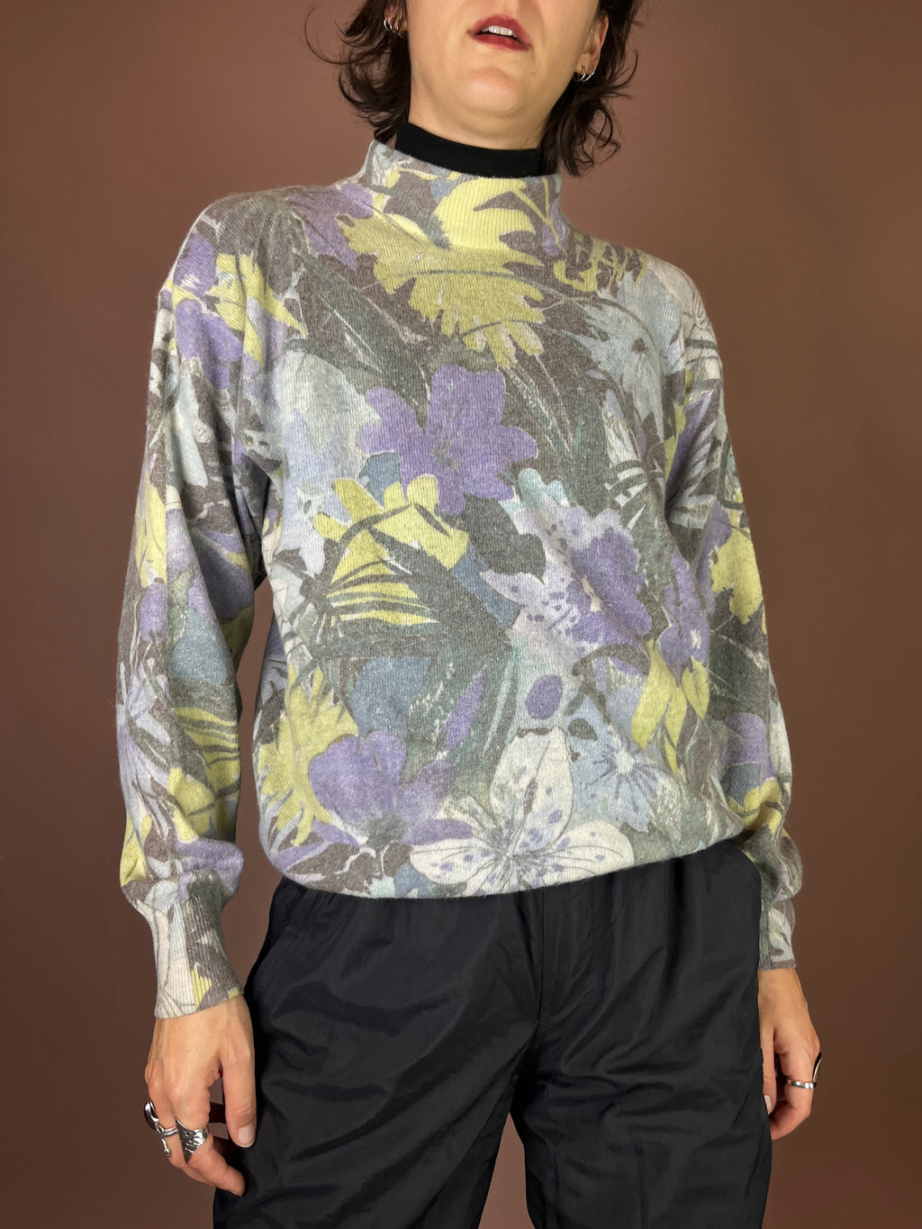 Pullover Pastell Flieder Lime Gr. 36