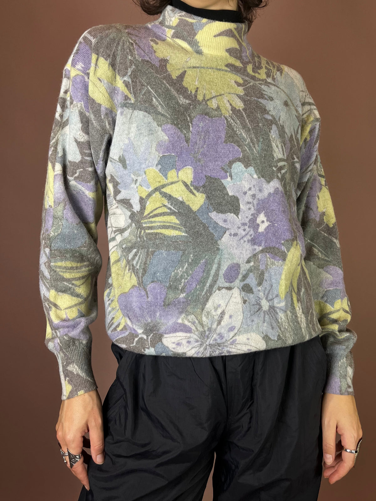 Pullover Pastell Flieder Lime Gr. 36