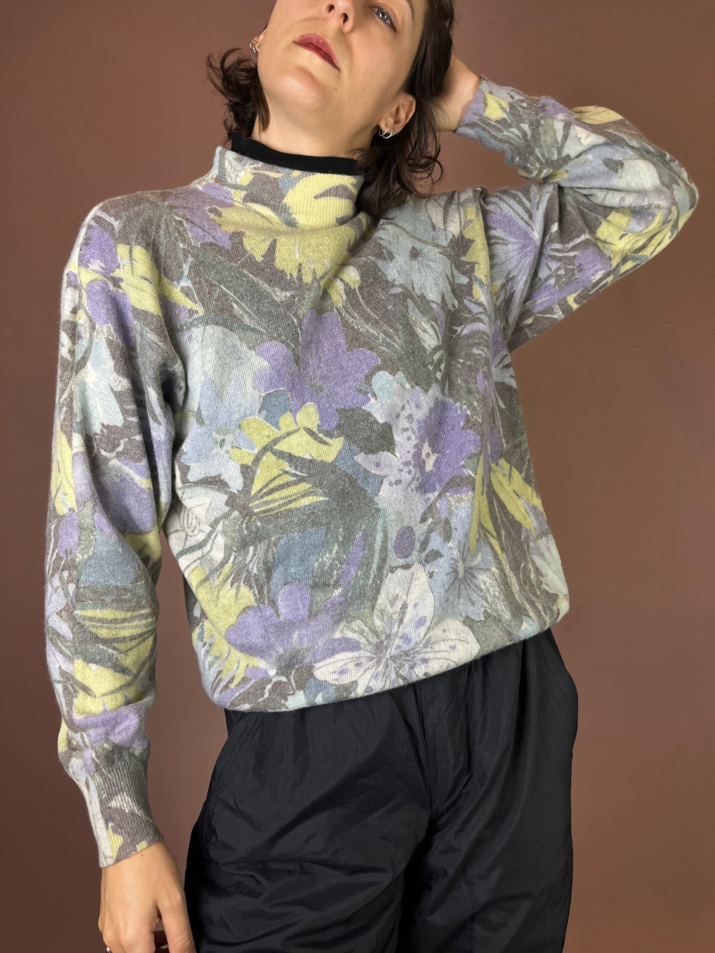 Pullover Pastell Flieder Lime Gr. 36