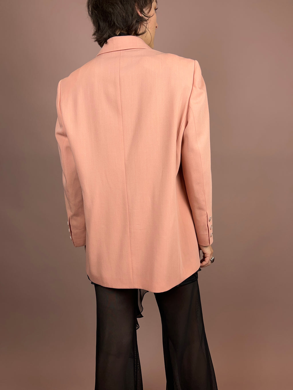 Blazer Wolle Lachs Doppelreiher Gr. 42/44