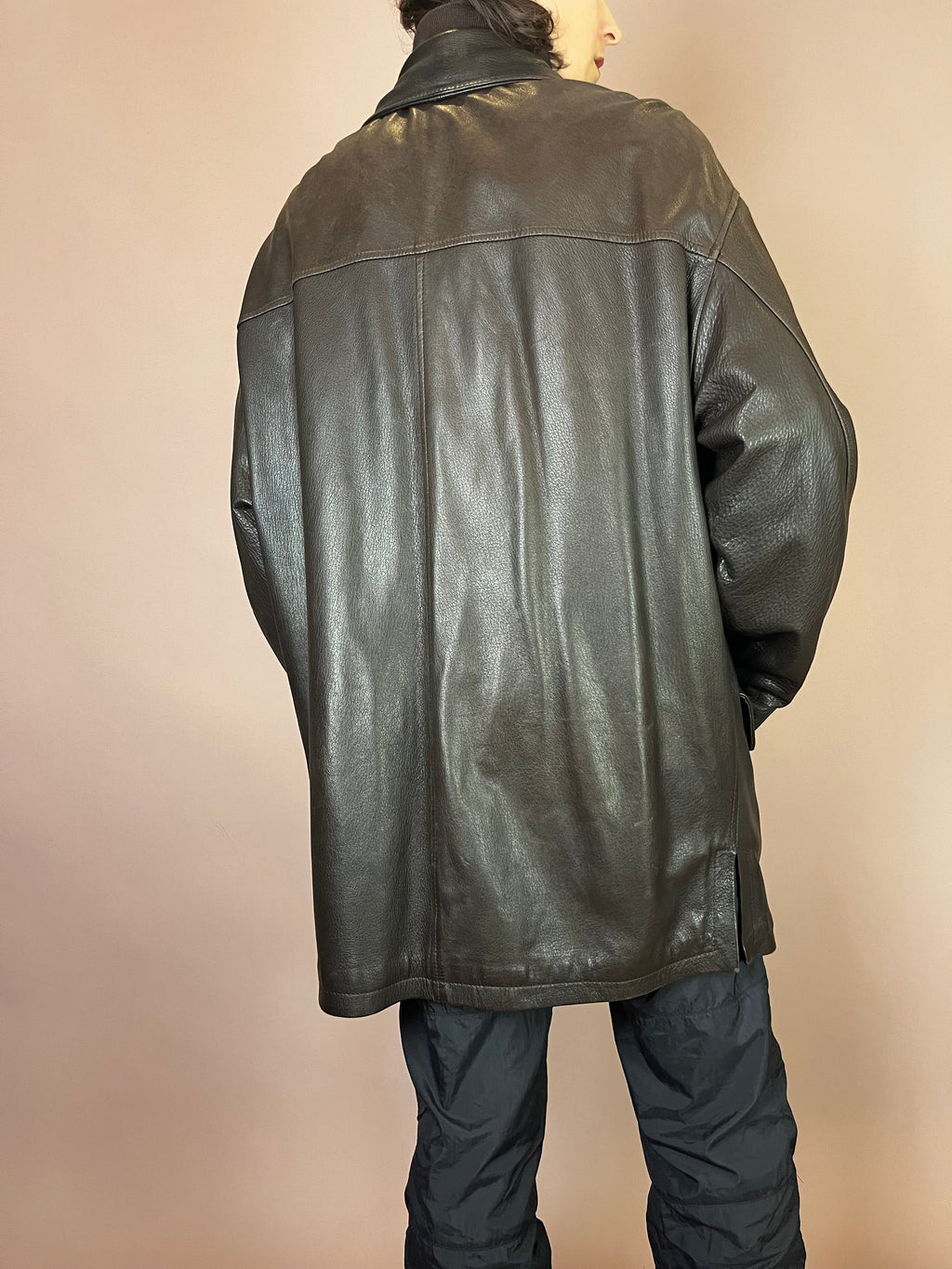 Daddy Lederjacke Dunkelbraun schwer Gr. XL