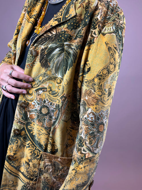Blazer Lang Samt Ornamente Gr. 40