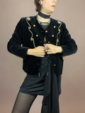 Blazer Samt mit goldenen Details Gr. 40