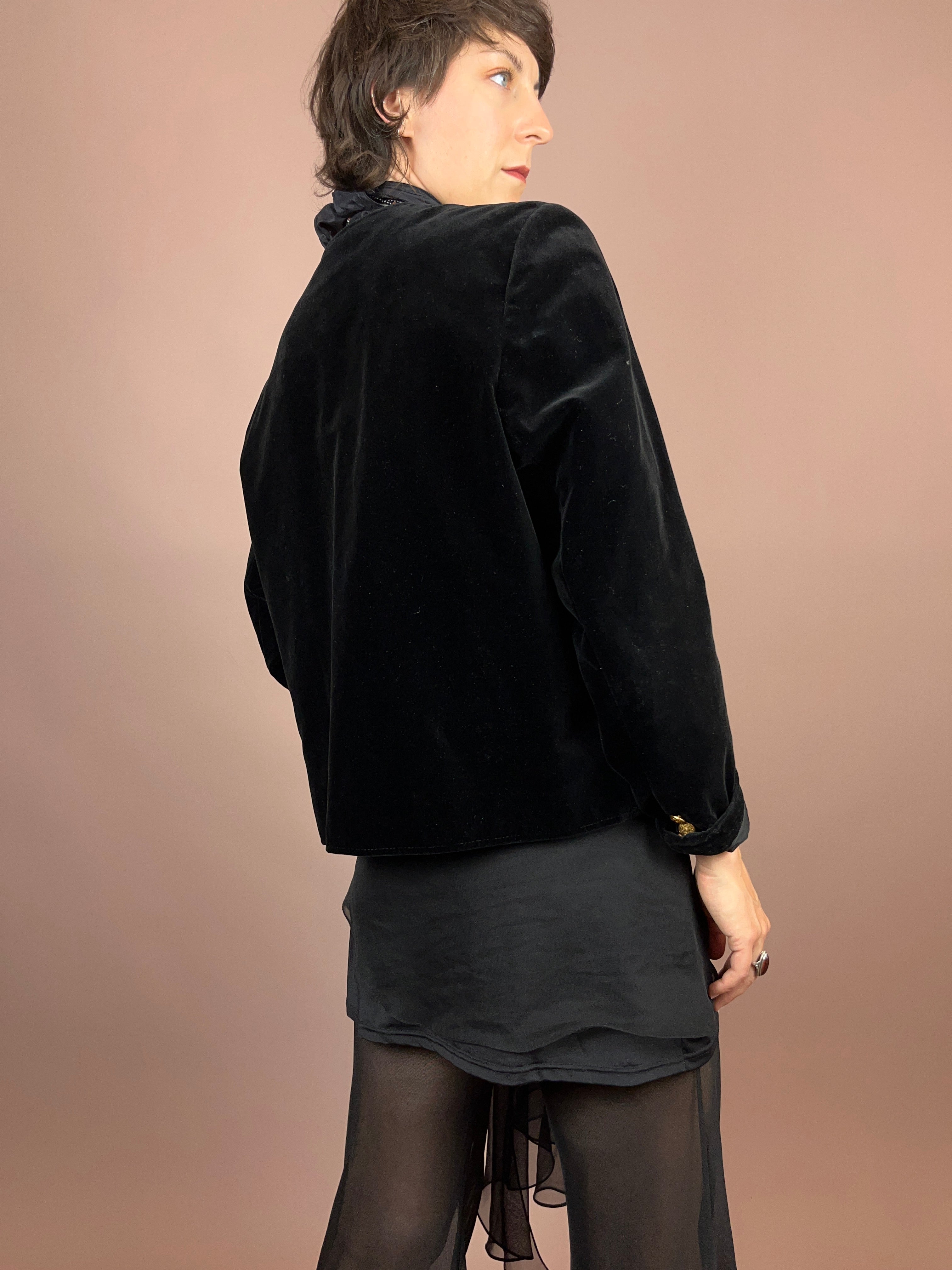 Blazer Samt mit goldenen Details Gr. 40