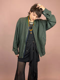 Seidenblouson Dunkelgrün Gr. XL