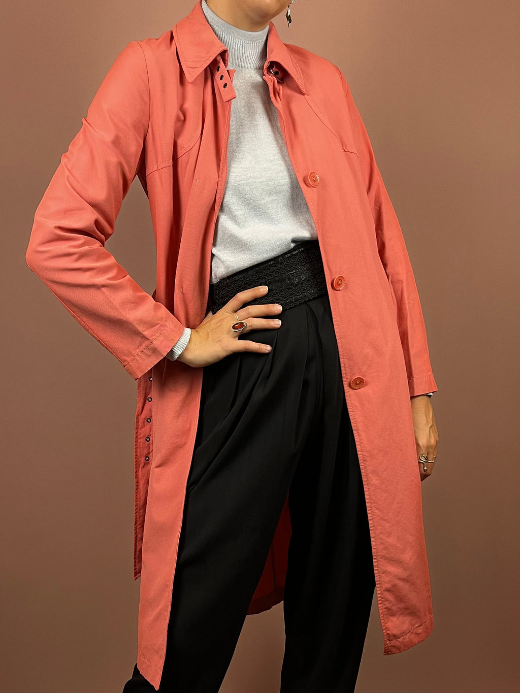 Stefanel Trenchcoat Salmon Gr. 36