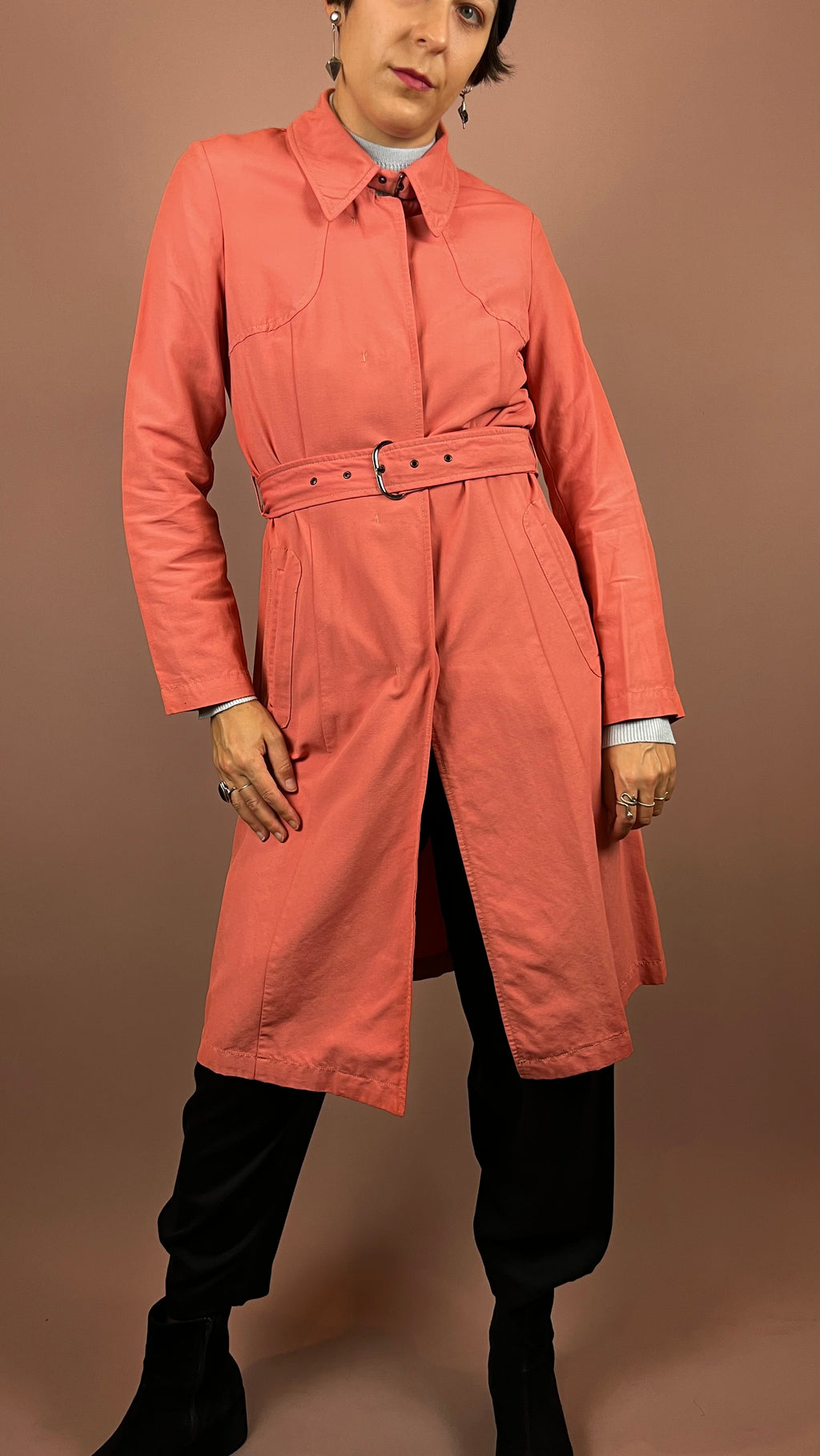 Stefanel Trenchcoat Salmon Gr. 36