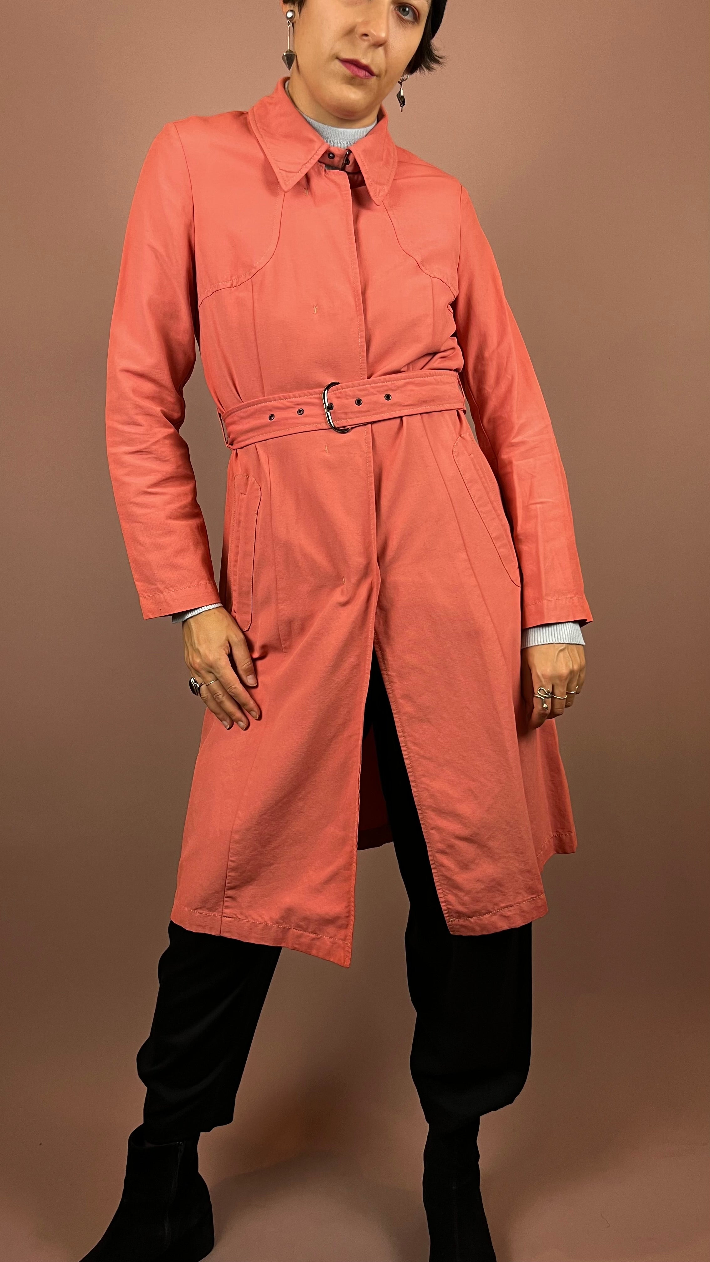 Stefanel Trenchcoat Salmon Gr. 36