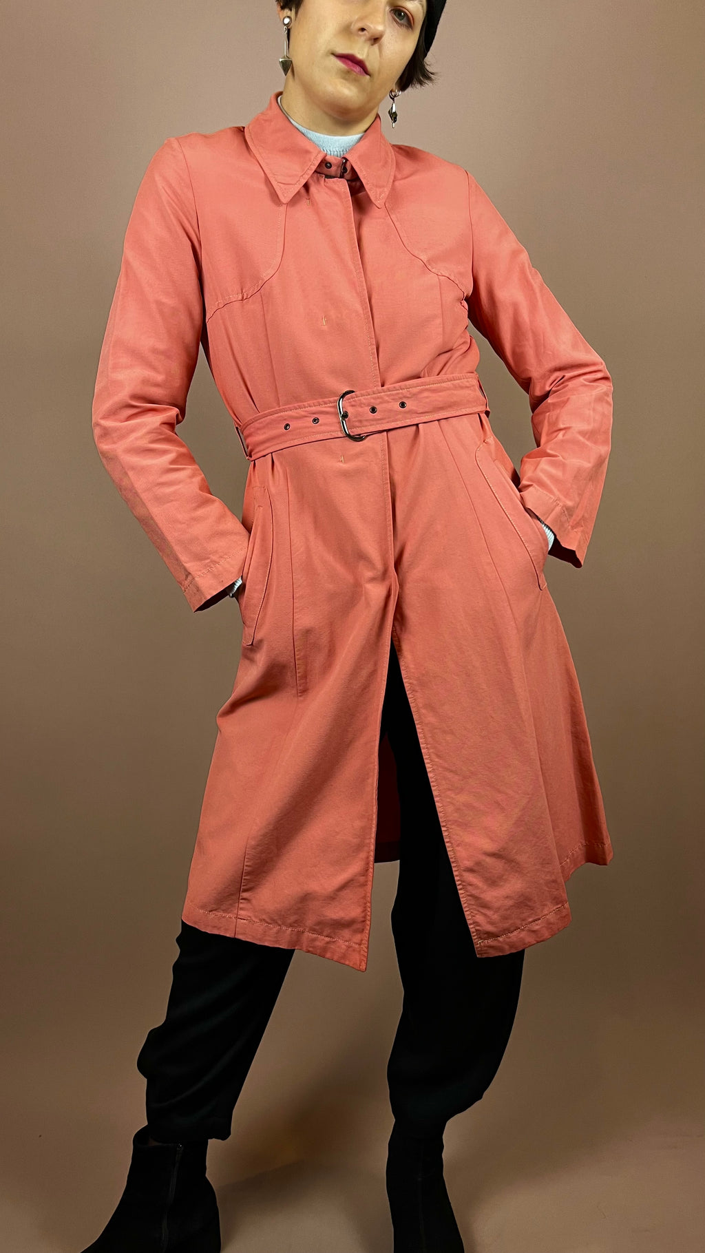Stefanel Trenchcoat Salmon Gr. 36
