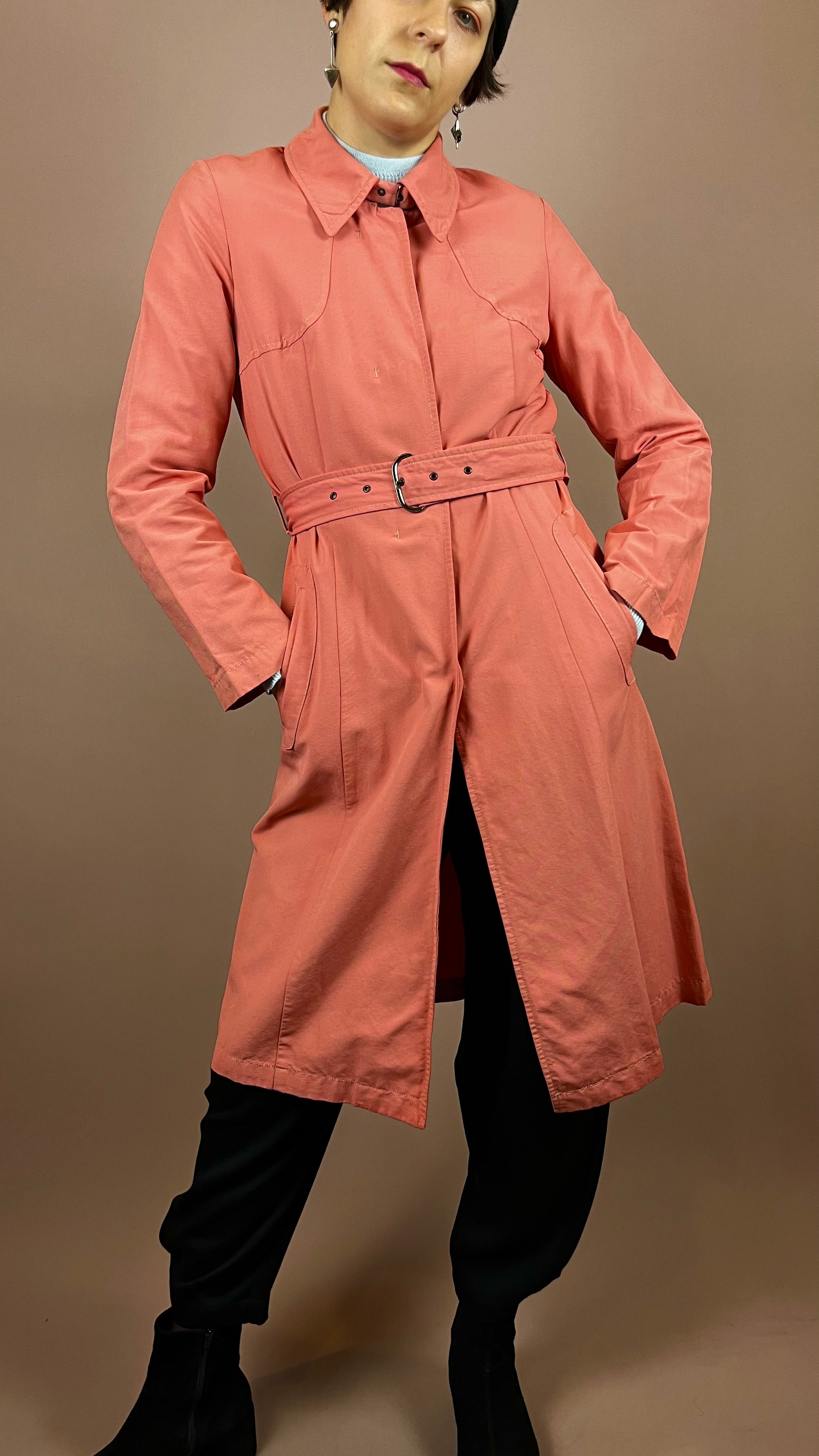 Stefanel Trenchcoat Salmon Gr. 36