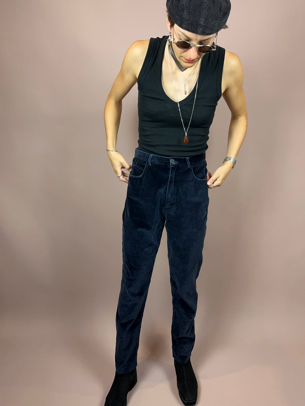 Marc Cain Pants Velvet Midnight Blue Gr. 38