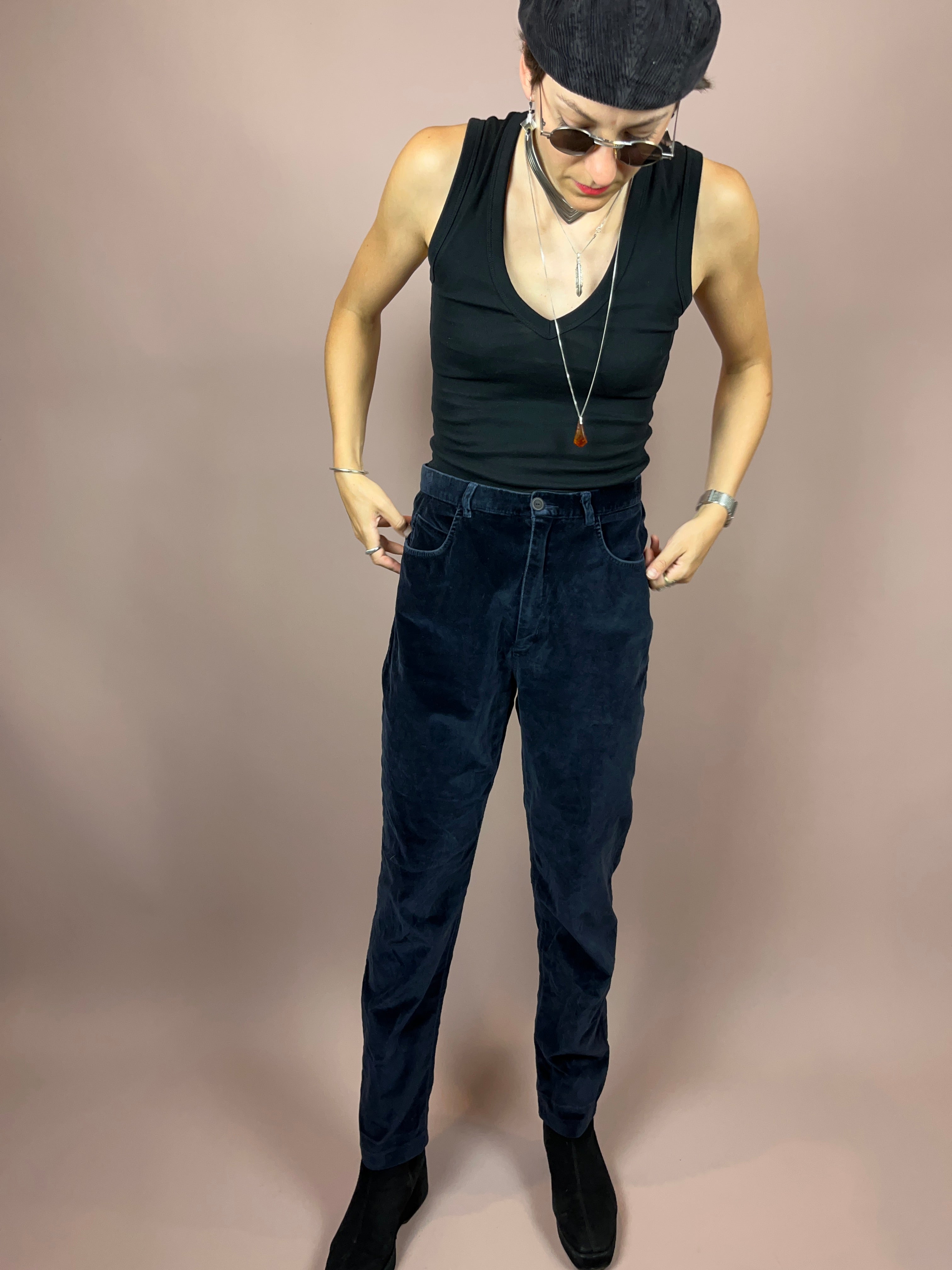 Marc Cain Pants Velvet Midnight Blue Gr. 38