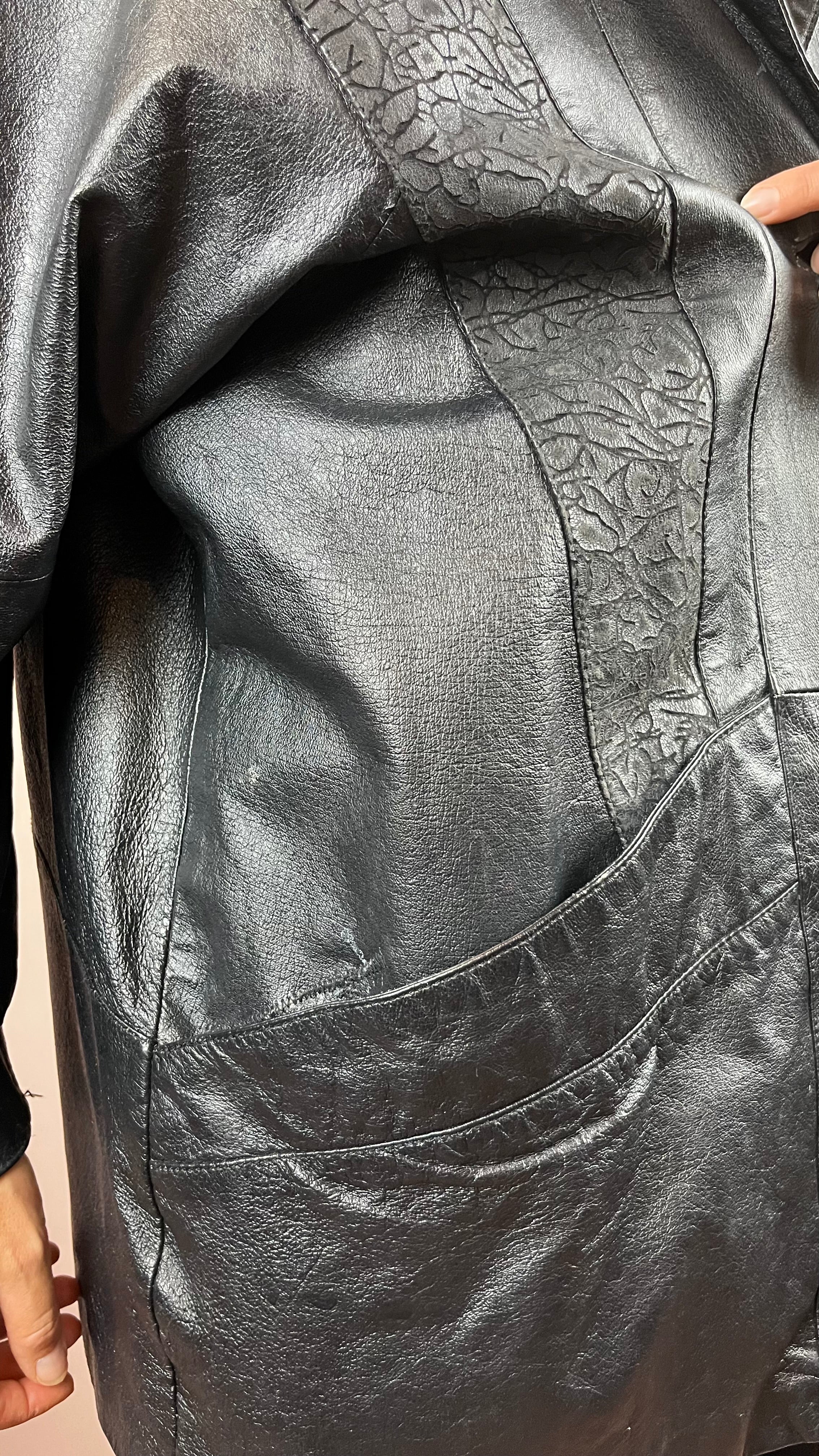 Leatherjacket Pattern Black Gr. 38/40