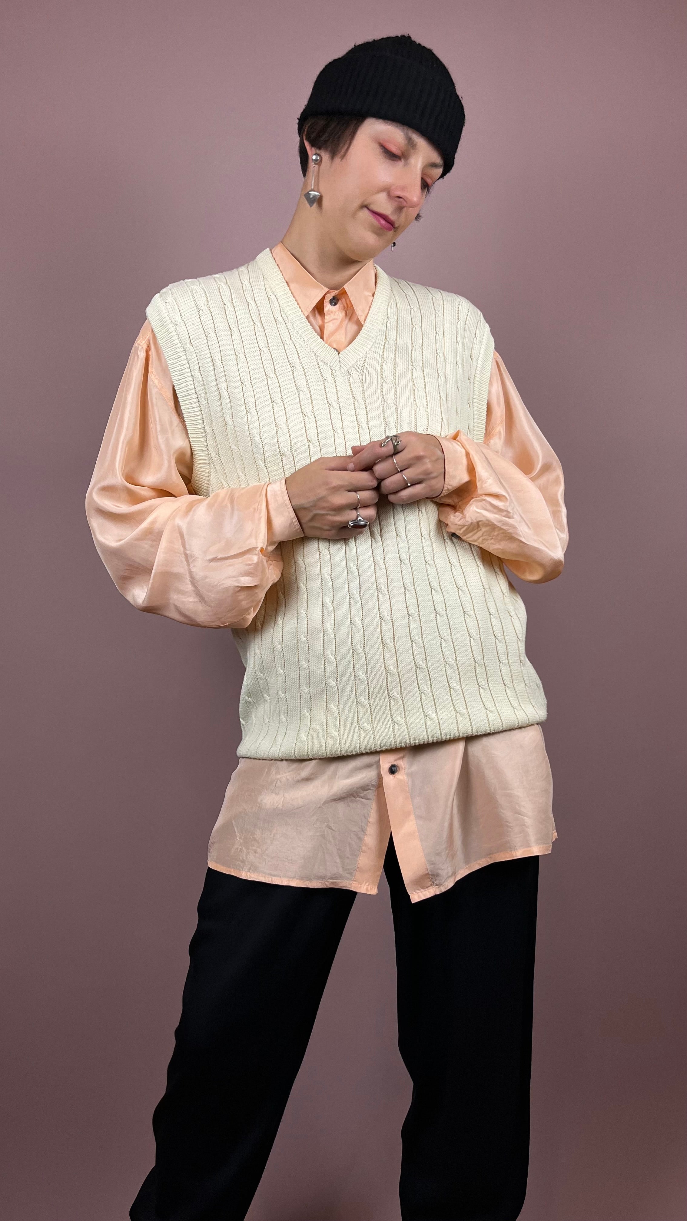 Pullunder Creme Knit Gr. L