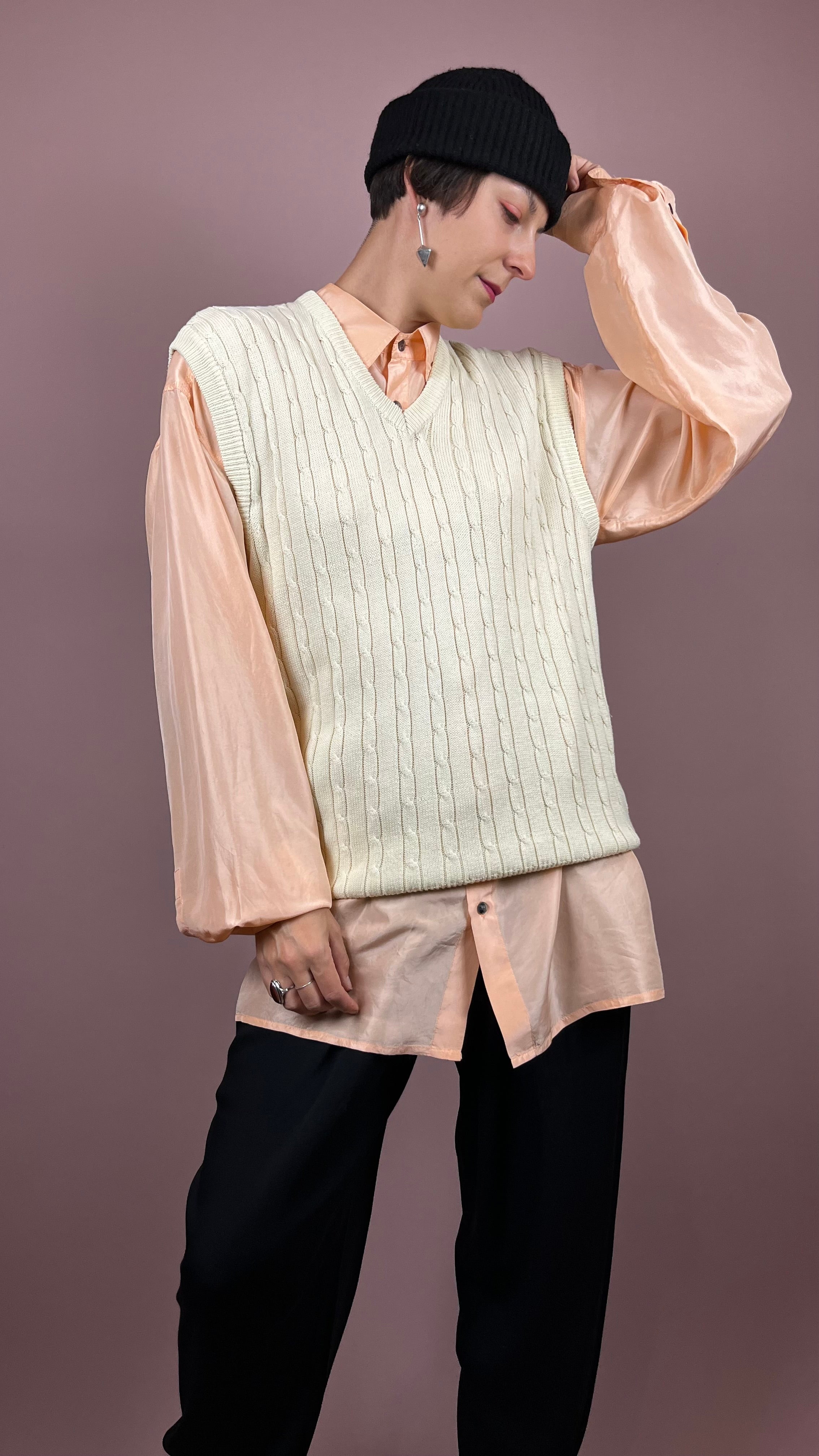 Pullunder Creme Knit Gr. L