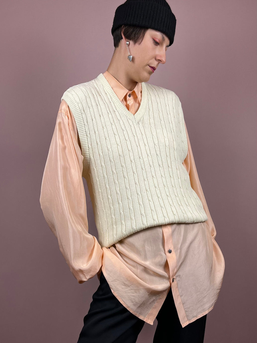 Pullunder Creme Knit Gr. L