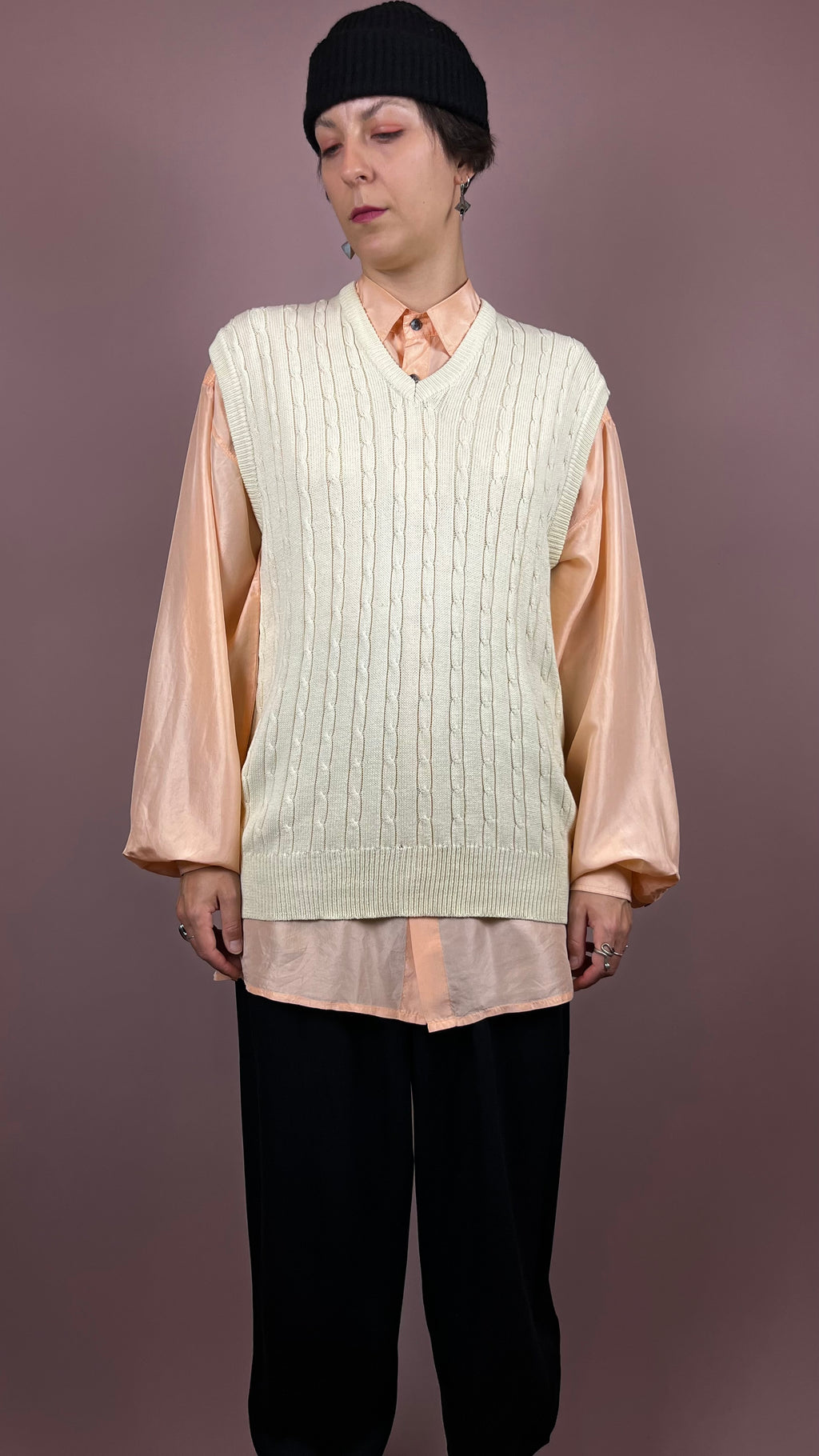 Silk Shirt Light Salmon Gr. XL