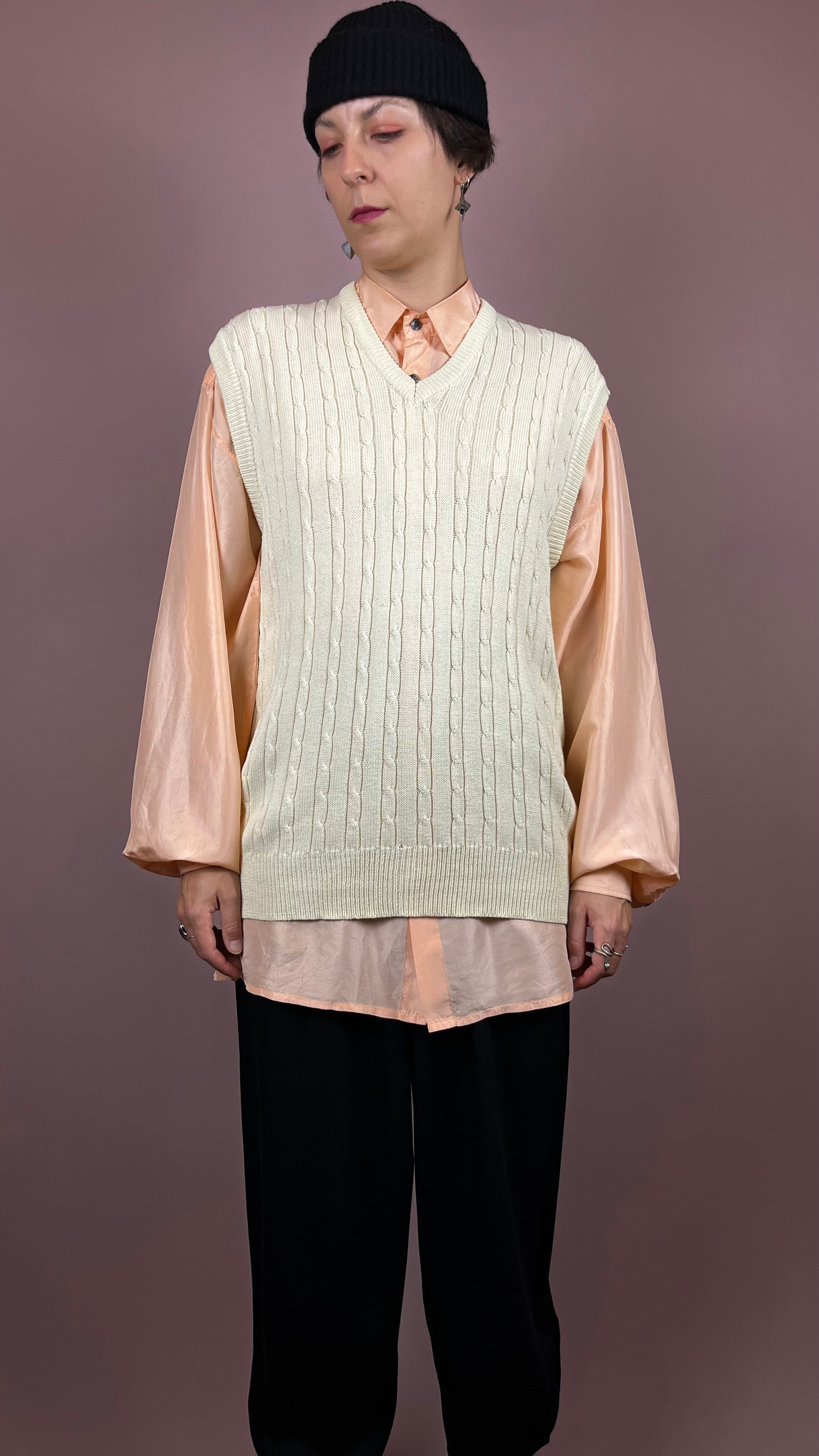 Pullunder Creme Knit Gr. L