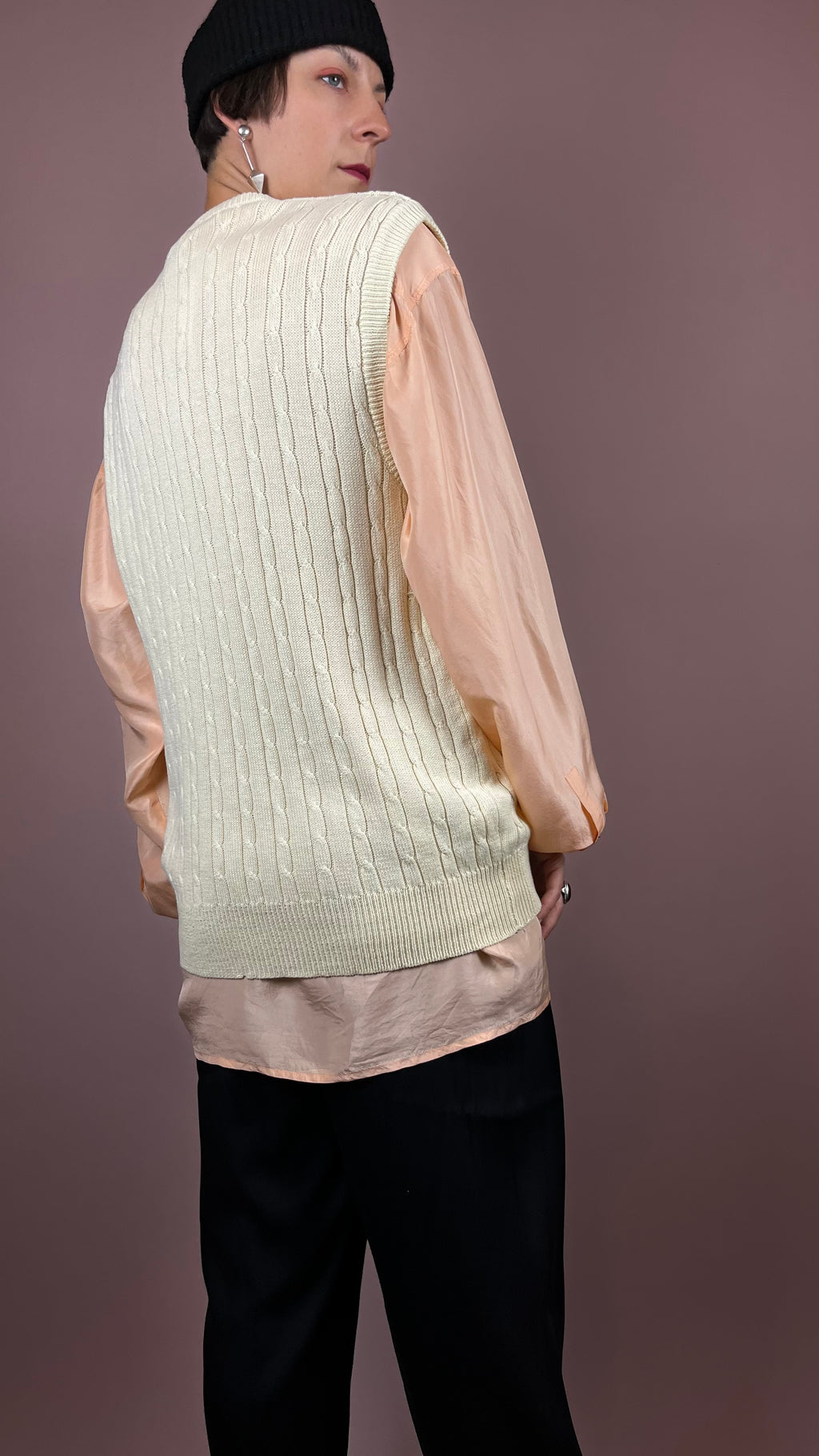 Pullunder Creme Knit Gr. L