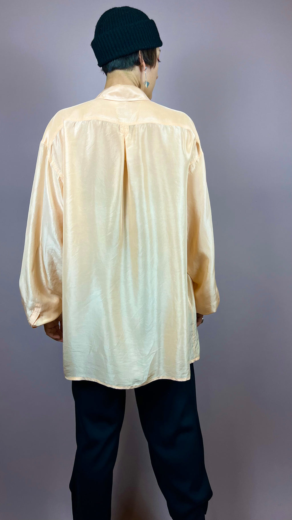 Silk Shirt Light Salmon Gr. XL