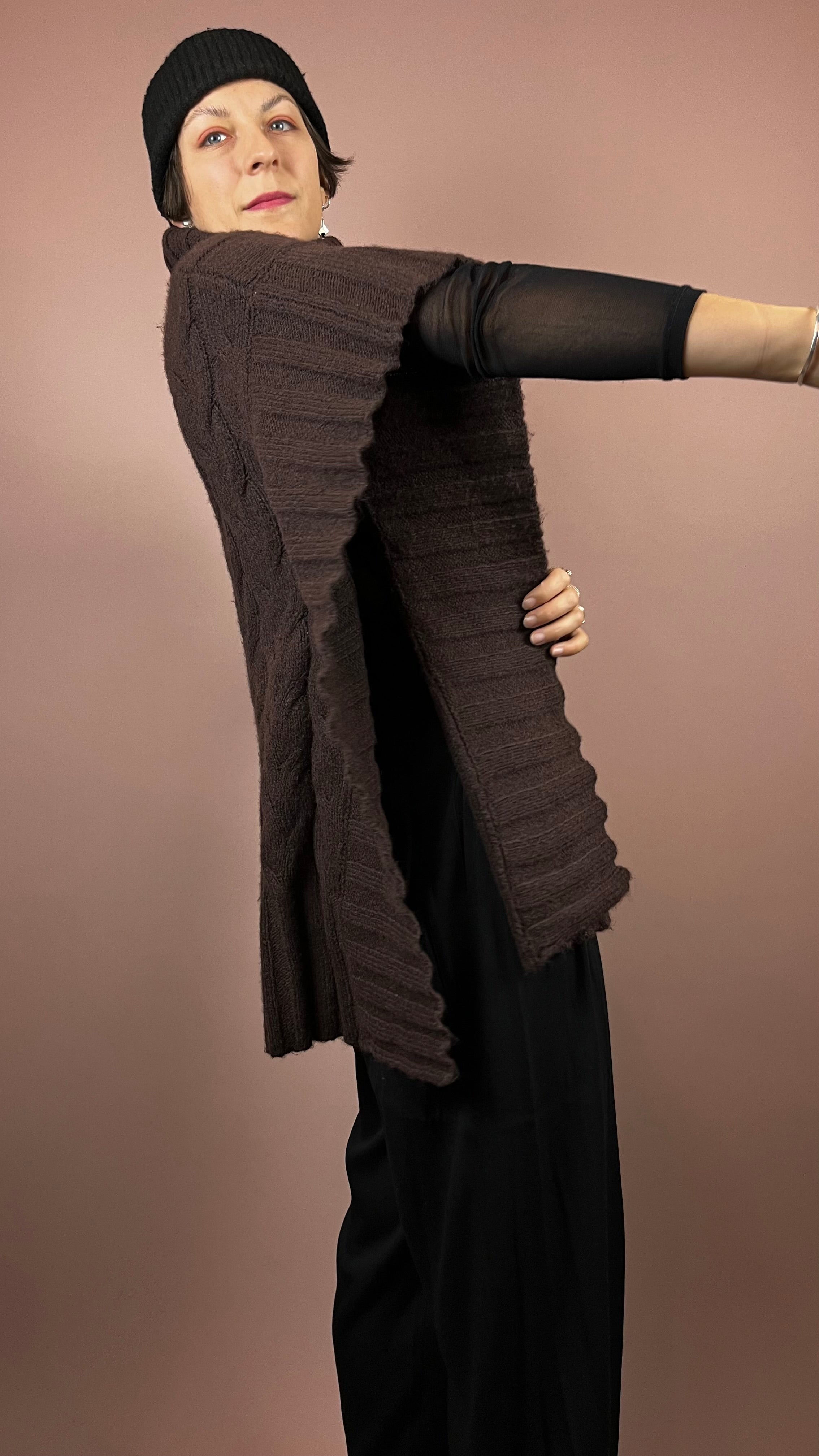 Pullunder Brown High Neck Knit Gr. 38/40