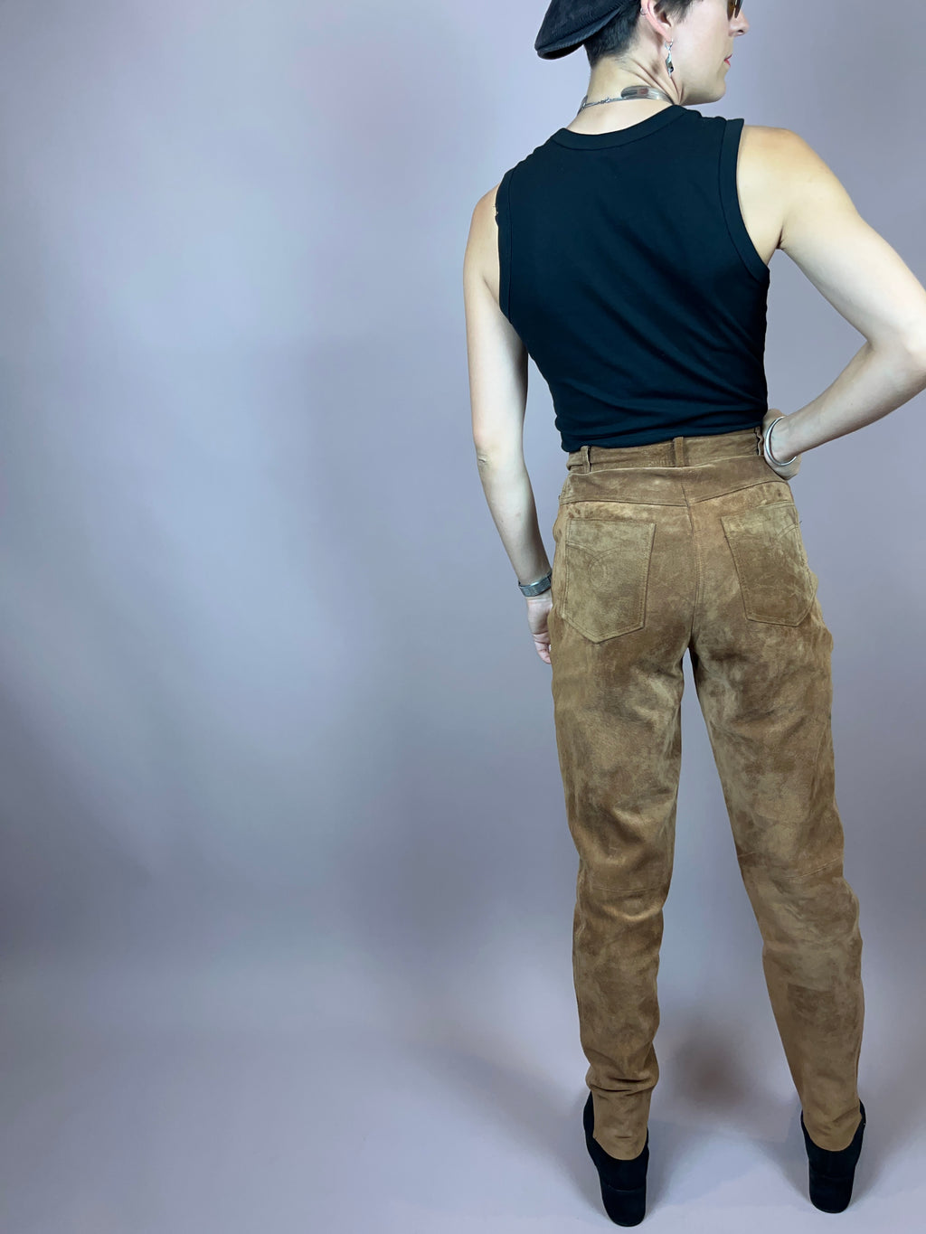 Leatherpants Suede Brown Gr. 36